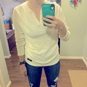 Cream A&F thermal top